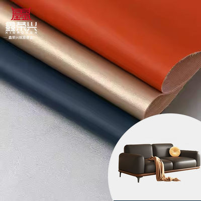PVC DE7 Kulit Imitasi Napa Grain untuk Furnitur Lebar 54 Inci
