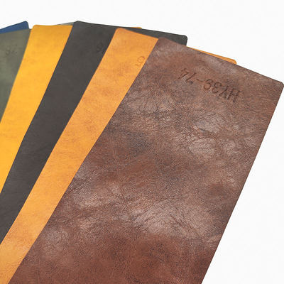 Kulit Sintetis PVC Crazy Horse Oil Wax untuk Furnitur Lebar 54 Inci