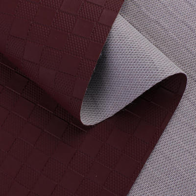 PVC Embossed Checkerboard Pattern Synthetic Artificial Leather for Car Foot Car Seats Sofa Dekorasi Tas Kain Kulit Palsu