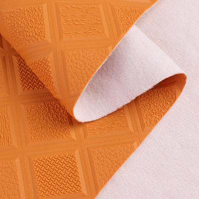 Kulit Sintetis Buatan Gaya Emboss Rhombus Antiselip PVC untuk Kaki Mobil, Jok Mobil, Sofa, Dekorasi Tas, Kain Kulit Imitasi