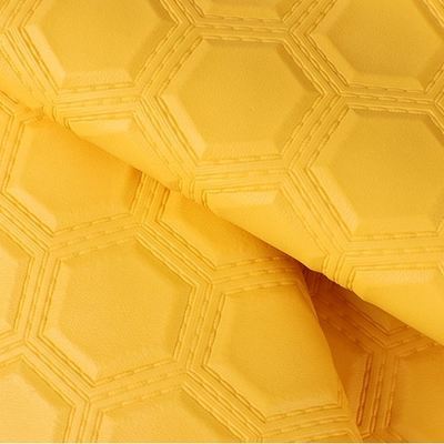 PVC bordir Hexagon embossed kulit sintetis buatan untuk mobil kaki kursi mobil sofa dekorasi tas kain kulit palsu