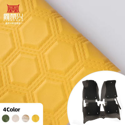 PVC bordir Hexagon embossed kulit sintetis buatan untuk mobil kaki kursi mobil sofa dekorasi tas kain kulit palsu