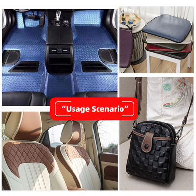 PVC bordir Hexagon embossed kulit sintetis buatan untuk mobil kaki kursi mobil sofa dekorasi tas kain kulit palsu