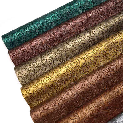 Pvc Flower Pattern kulit sintetis buatan dompet kotak sepatu Ntoebook kain kulit palsu