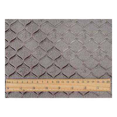 Kulit Sintetis Buatan Pola Geometris PVC Cerah Grosir untuk Kemasan Dompet Kotak Buku Catatan Kain Kulit Imitasi