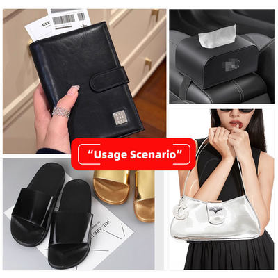 Grosir PVC Highlights of 006 Highlights petir Pola biji-bijian Kulit sintetis buatan Dompet Kotak Sepatu Notebook Kain