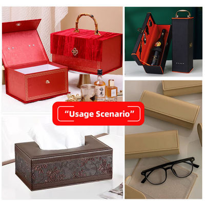 Pola bunga PVC yang tergores Kulit sintetis untuk kotak dompet Sepatu notebook Tas dekoratif Bahan kulit palsu tahan lama