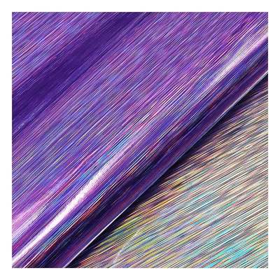Rainbow Pu Holographic Wire-drawing Figure Embossed Artificial Faux Leather Shoes Vanity Case Handbag Notebook Leather Fabric