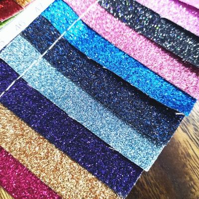 Grosir PU Glitter Powder Grain Synthetic Leather Wallet Case Shoes Notebook Kain Kulit