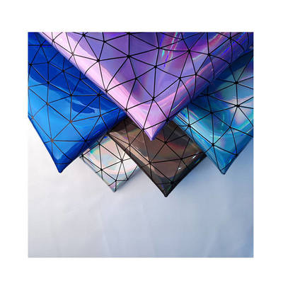 Spesial PU Laser Mirror Triangulation Kulit sintetis Bagasi Tas Tas Sepatu Tas Kosmetik Kain Kulit