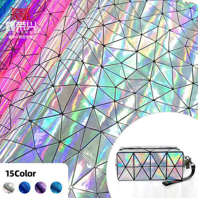 Spesial PU Laser Mirror Triangulation Kulit sintetis Bagasi Tas Tas Sepatu Tas Kosmetik Kain Kulit