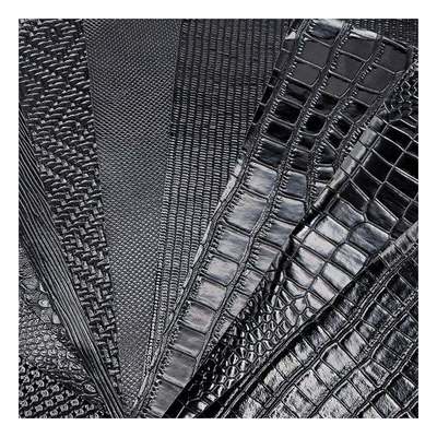 Pola Mengkilap Tinggi PVC Kulit Sintetis Pola Hewan Sepatu Tas dan Kantong Kain Kulit Imitasi