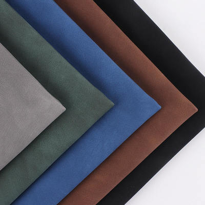 PU Dua-warna Frosted Kulit Domba Nubuck Grain Sintetis Kulit Tas Sepatu Dompet Hiasi Buku Catatan Kasus Kain Kulit Imitasi