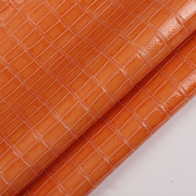 High-gloss PVC Bambu Pola Biji Kulit sintetis buatan Dekorasi Sepatu Tas Kotak Kain Kulit Palsu