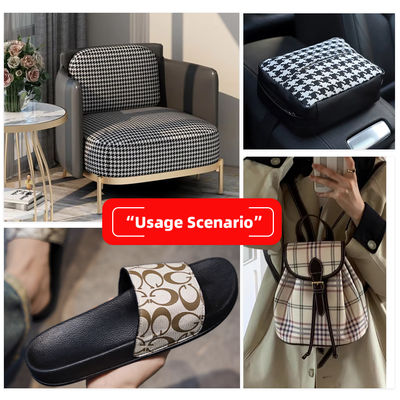 0.8mm Ketebalan 54/55" Lebar Kulit PVC tahan abrasi untuk tas tangan Sepatu dan furnitur