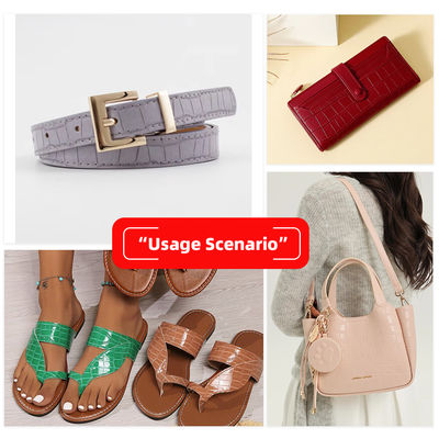 Kain Kulit Sintetis PVC dengan Pola Hewan Lebar 137cm dan Lapisan Belakang Ganda Berbulu