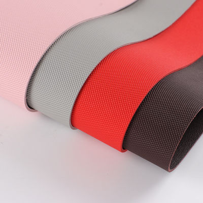 Kain Kulit Sintetis PVC Tahan Angin dengan Pola Berlian Anti Selip untuk Tas dan Furnitur