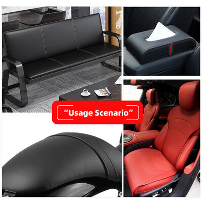 Pure Glue PVC Napa Grain Synthetic Artificial Leather Automotive Trim Chair Sofa Bed Car Seat Car Foot Fux Leather Fabric
