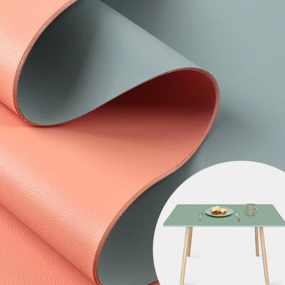 ECO 160cm Lebar PVC Kulit Sapi Pola Dua Sisi Beda Warna Kulit Sintetis Buatan Sepatu Alas Meja dan Tas Kain