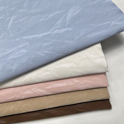 Kulit Sintetis Tekstur Suede Sutra PU untuk Dekorasi Tas Sepatu Domo Casing Notebook Kain Kulit Imitasi untuk Kerajinan Furnitur Lapisan