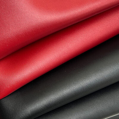 PVC Lamb Grain Double Face Synthetic Artificial Leather Stretchy Waterproof Materi untuk Tas Meja Mat Belt Dekorasi Palsu