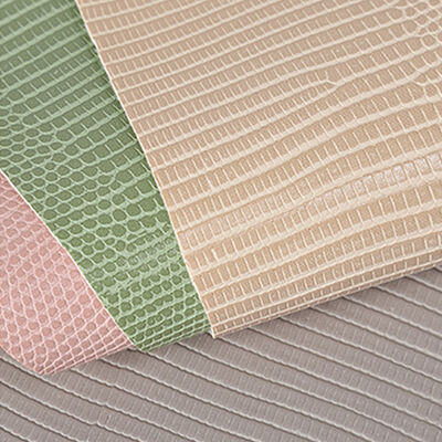 PVC Embossed Lizard Design Grain Artificial Synthetic Leather for Bag Shoes Sofa Car Wallet Decorate Belt Faux Leather Fabric