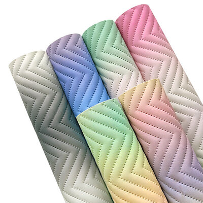 Kulit Sintetis PU Cetak Gradien Warna Baru untuk Sofa Tas Dekoratif Kotak Kemasan Kain Kulit Imitasi Vinil