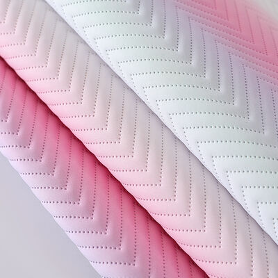 Kulit Sintetis PU Cetak Gradien Warna Baru untuk Sofa Tas Dekoratif Kotak Kemasan Kain Kulit Imitasi Vinil