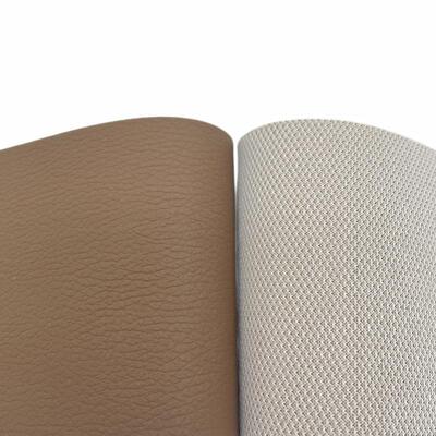 1.0mm PVC tahan aus dicat 137 Litchi Grain kulit sintetis buatan untuk kursi mobil Mat sofa kursi sabuk kain kulit palsu