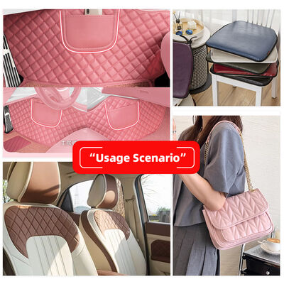 Kulit Sintetis Bordir Imitasi PVC Wajik untuk Kaki Mobil Jok Mobil Sofa Hias Tas Kain Kulit Imitasi