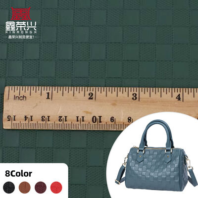 PVC Embossed Checkerboard Pattern Synthetic Artificial Leather for Car Foot Car Seats Sofa Dekorasi Tas Kain Kulit Palsu