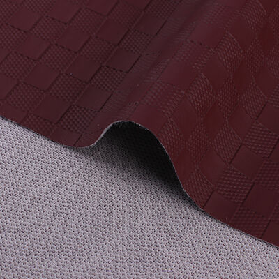 PVC Embossed Checkerboard Pattern Synthetic Artificial Leather for Car Foot Car Seats Sofa Dekorasi Tas Kain Kulit Palsu