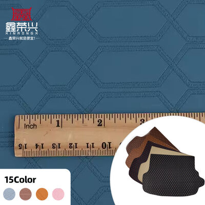 PVC imitasi bordir Hexagon kulit sintetis buatan untuk mobil kaki kursi mobil sofa dekorasi tas kain kulit palsu