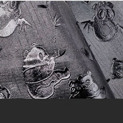 Wholesale PVC Highlights of 045 #  Panda Grain Pattern Artificial Synthetic Leather Wallet Box Shoes Notebook Fabric