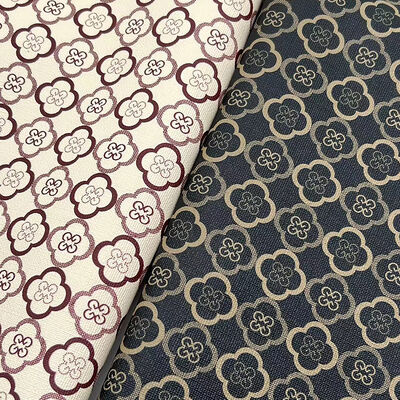 Kain Kulit Sintetis PVC Empat Daun Semanggi Dicetak Tahan Air Lapisan Tas Kemasan Casing Ponsel Sofa