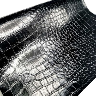 Menonjolkan buaya Pvc Kulit sintetis Pola hewan Sepatu Tas dan Kotak Harga Murah Kain Kulit Palsu