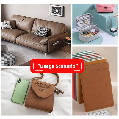 PU Frosted Sheepskin Nubuck Grain Tas Kulit Sintetis Sepatu Dompet Dekorasi Notebook Kasus Kain Kulit Palsu