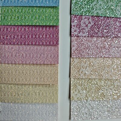 XR Glitter Synthetic Leather Pattern Rice & Pattern Bunga