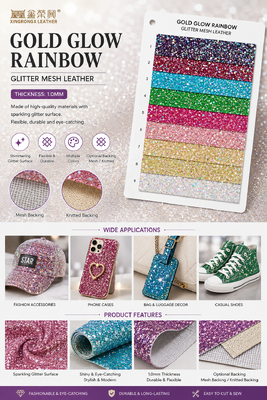 XR Holographic Chunky Glitter Synthetic Leather