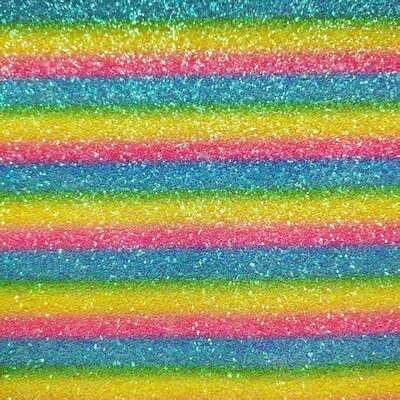 Rainbow Glitter Checker Pattern Kulit sintetis PVC untuk tas, sepatu & kerajinan