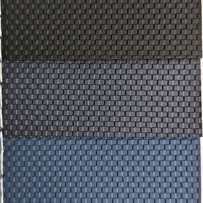 Tekstur Tenun Rol Kulit Sintetis PVC dengan Kain Mesh Backing untuk Tas Dompet Furnitur