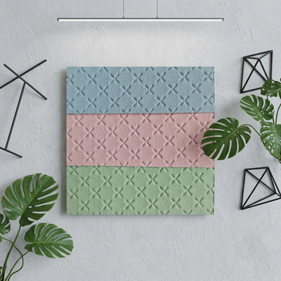Tekstur Bola Basket Hexagon Tuliskan PVC Rol Kulit Sintetis Kulit buatan untuk tas Furnitur Interior mobil
