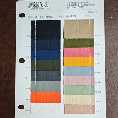 Tekstur Manik Mikro PVC Kulit Sintetis Gulungan Bahan Kulit Buatan Butir Halus untuk Tas Dompet Furnitur Interior Mobil