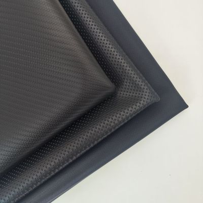 Bi Stretch PVC Kulit Untuk Penutup Kursi Mobil Resilient Warna Hitam