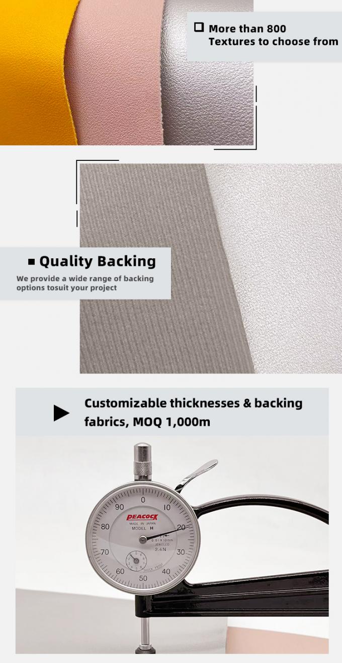 1.3mm PVC 711 Napa Grain Synthetic Bag Kulit buatan, Mat Meja, Sepatu, Dompet, Dekorasi, Sabuk Kain Kulit Palsu 5