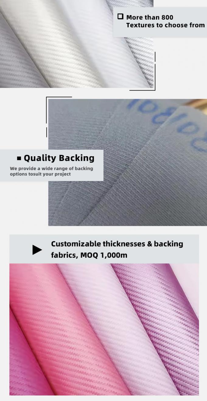 Kulit Sintetis PU Serat Karbon Tebal 1.0mm untuk Tas Dompet Sabuk Butik Mobil Bahan Kulit Imitasi 5