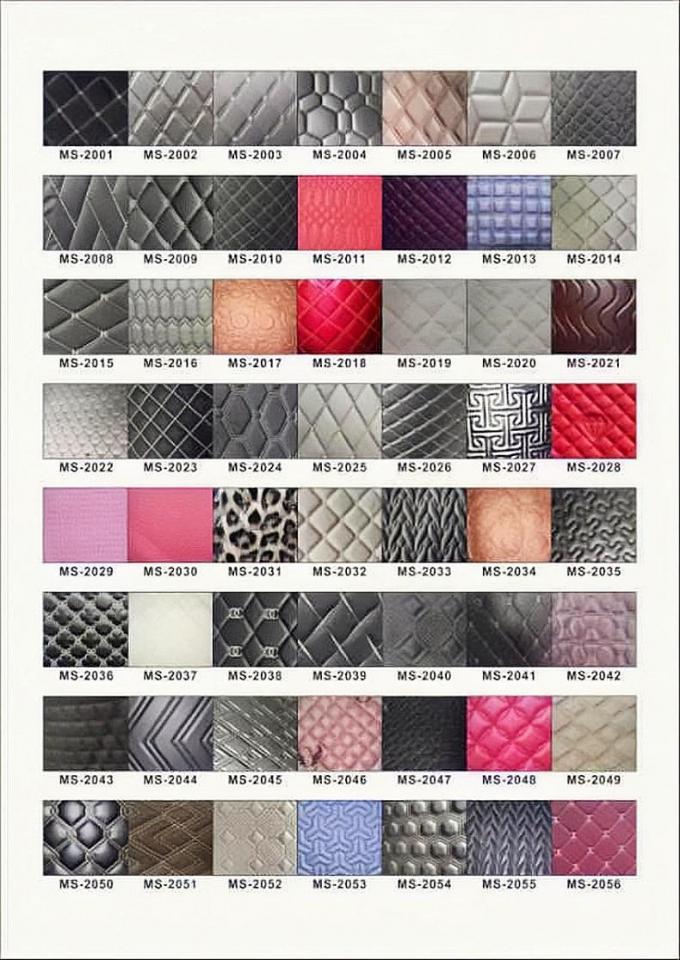 Custom PVC bordir Dilapisi kulit sintetis 6.0mm busa poliuretan untuk penutup kursi mobil sofa kain kulit palsu 6