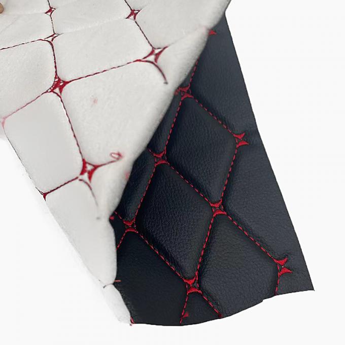 Custom PVC bordir Dilapisi kulit sintetis 6.0mm busa poliuretan untuk penutup kursi mobil sofa kain kulit palsu 8