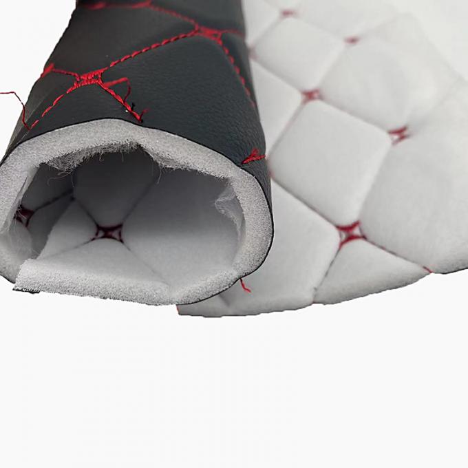 Custom PVC bordir Dilapisi kulit sintetis 6.0mm busa poliuretan untuk penutup kursi mobil sofa kain kulit palsu 9