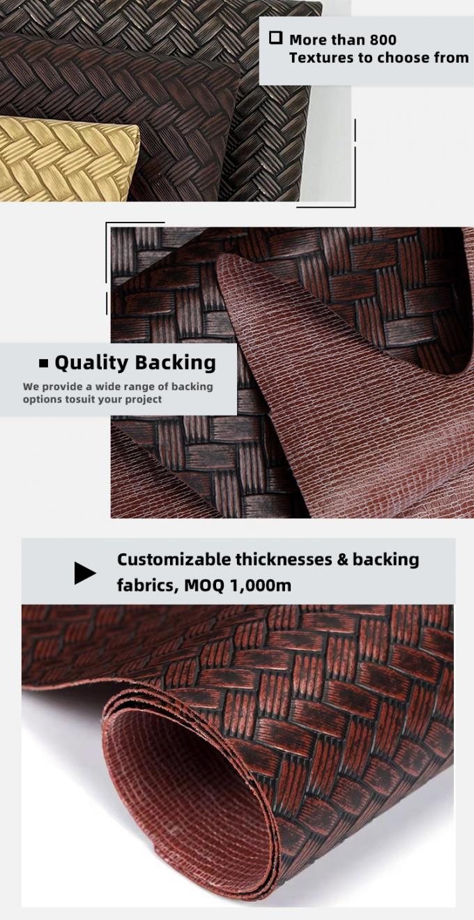 Pvc Big Mat Pola Anyaman Kulit Sintetis Buatan Kemasan Dompet Kotak Sepatu Buku Catatan Kain Kulit Imitasi 5